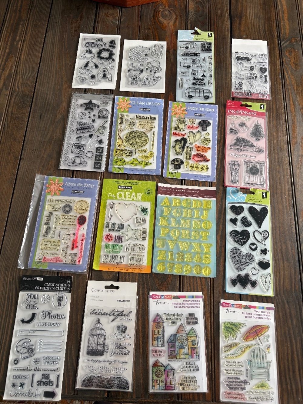 Lot of Clear stamps - 16 Sets - Hero Arts - Stampendous - Martha Stewart & More